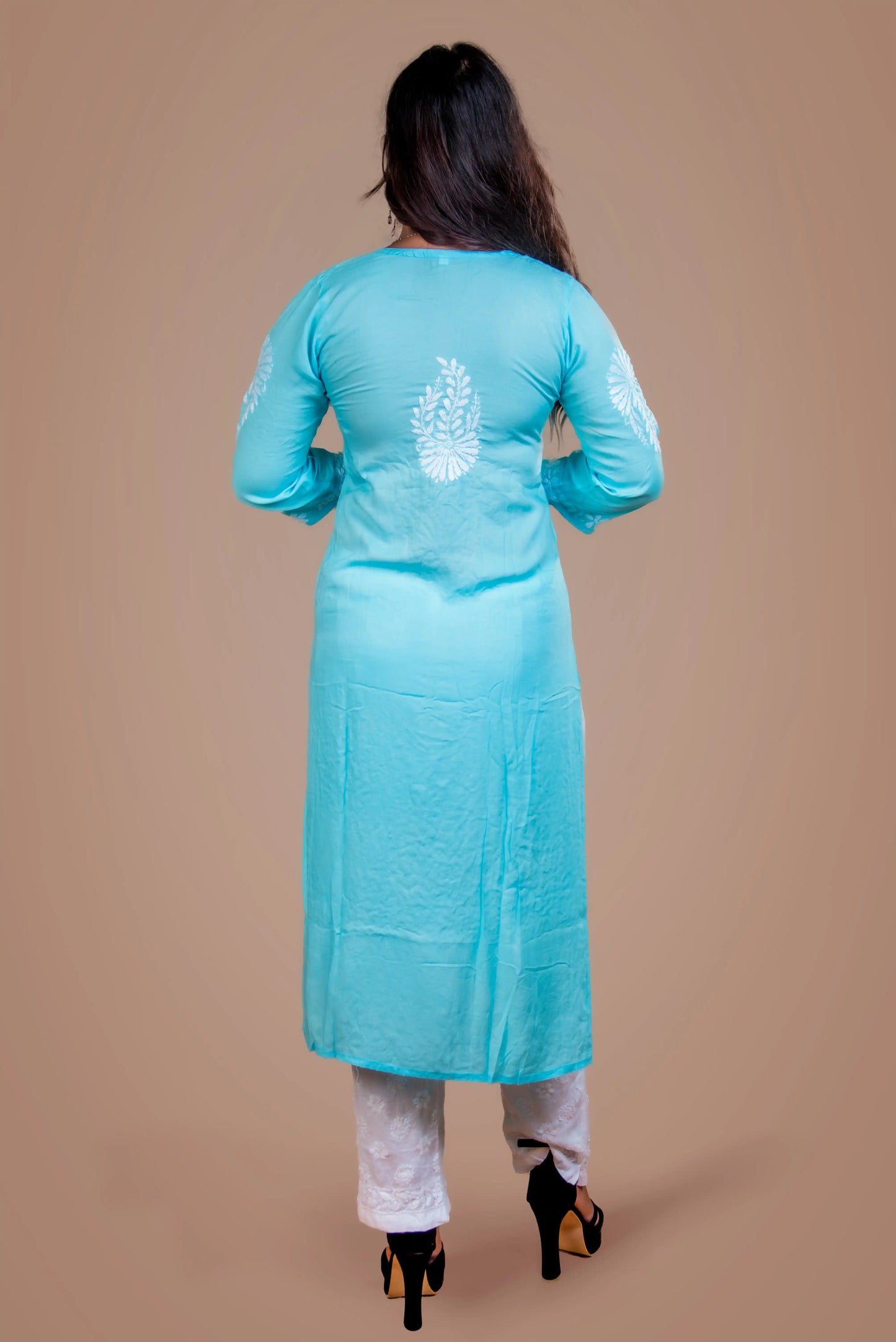Sky Blue Chikankari Kurti