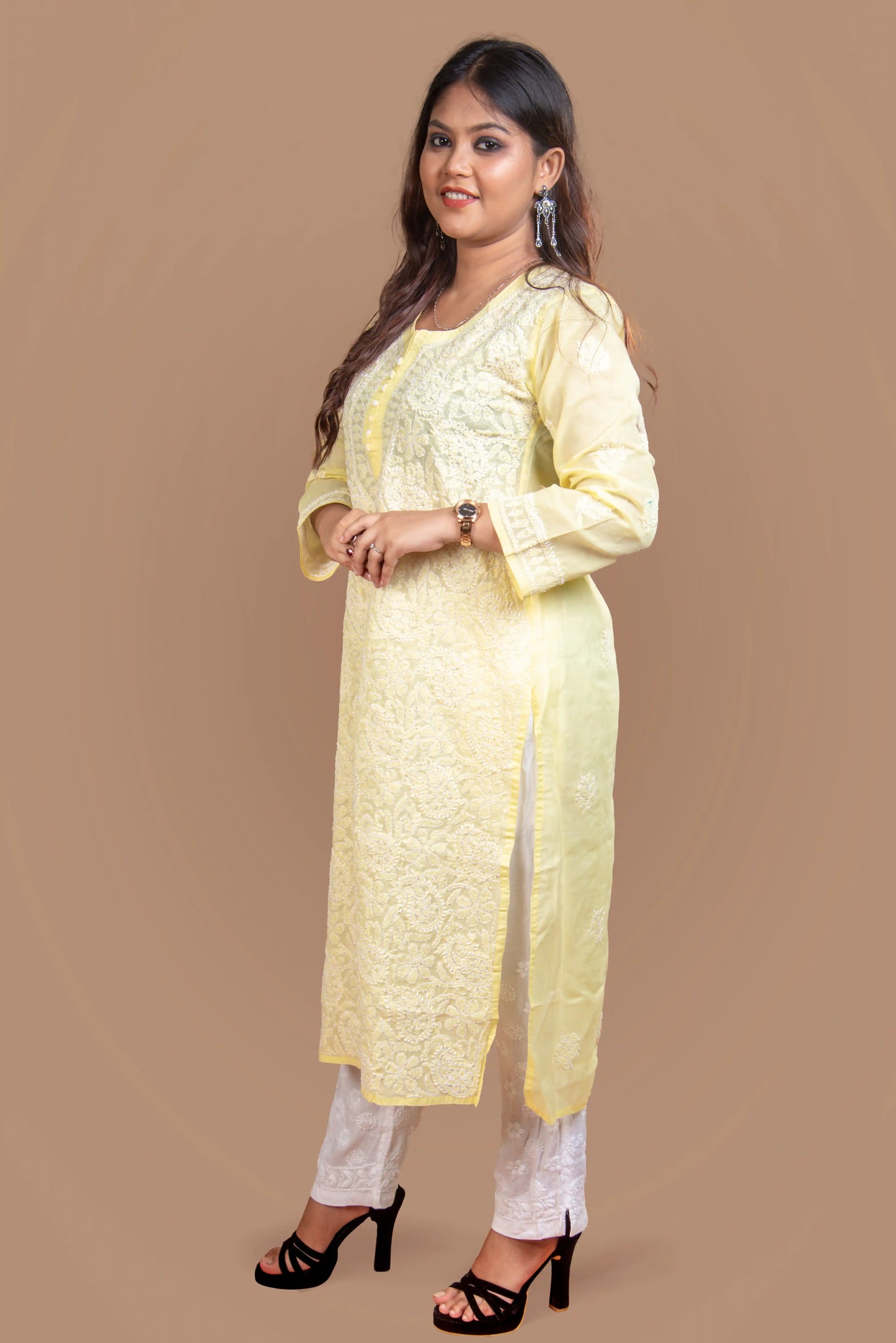 Cotton jaal Kurti