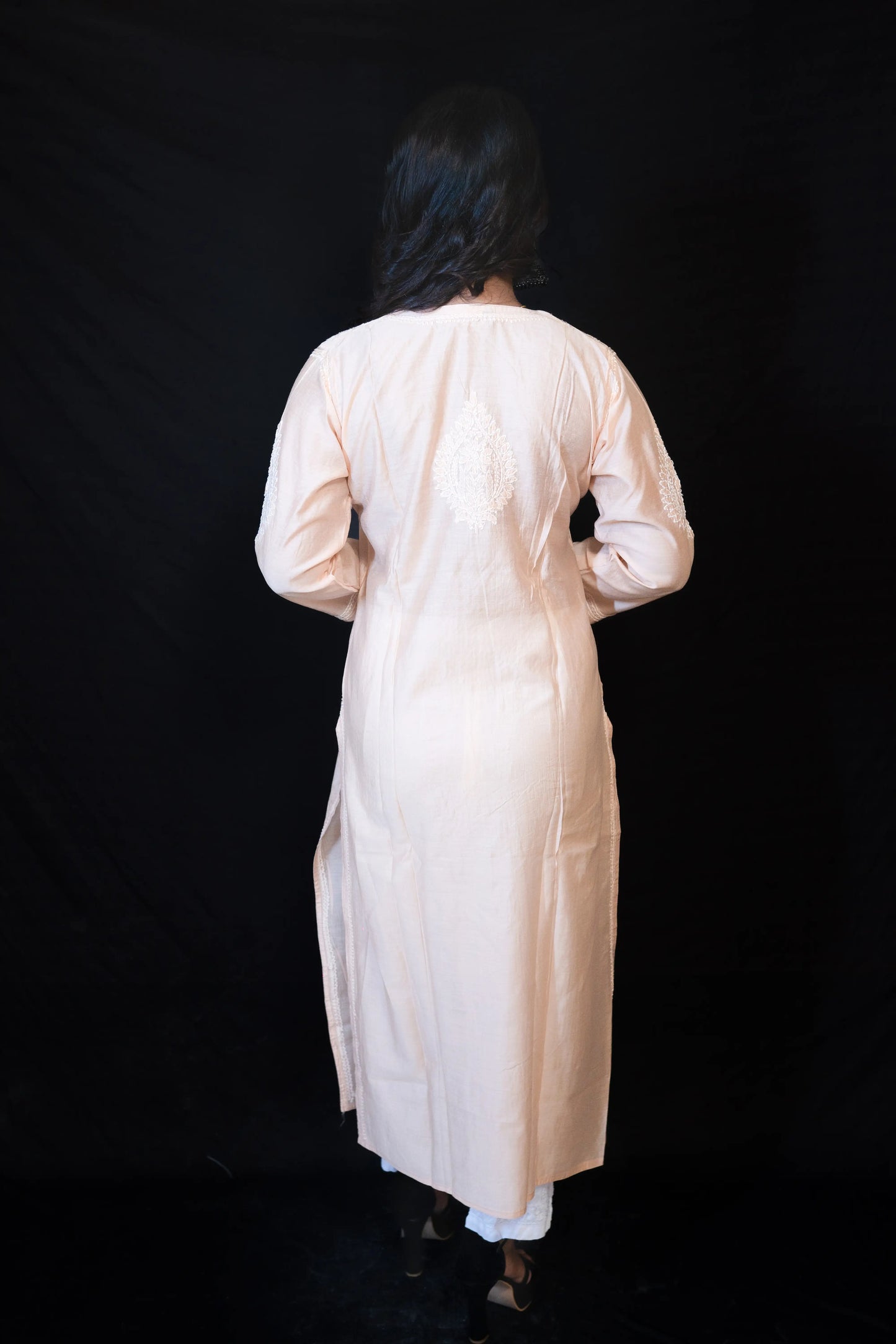 Silk Chikankari Kurti