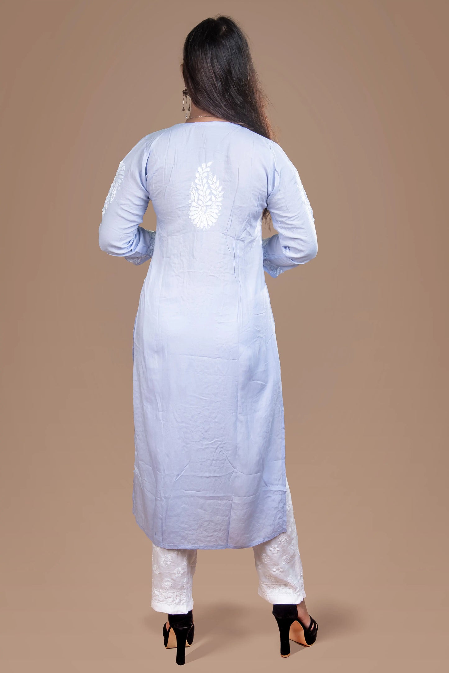 Lavender Chikankari Kurti