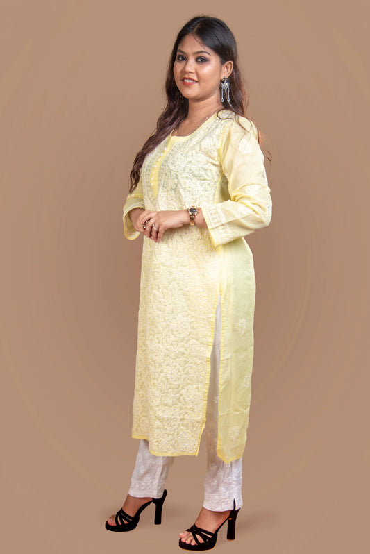 Cotton jaal Kurti