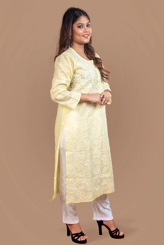 Cotton jaal Kurti