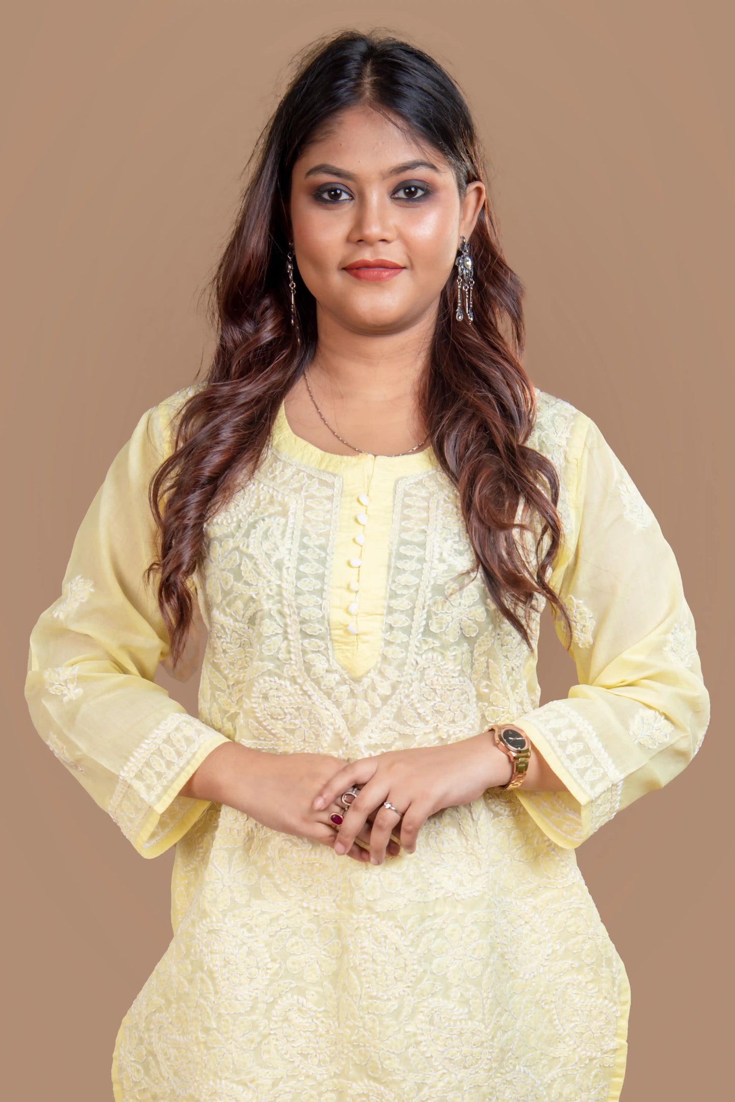 Cotton jaal Kurti