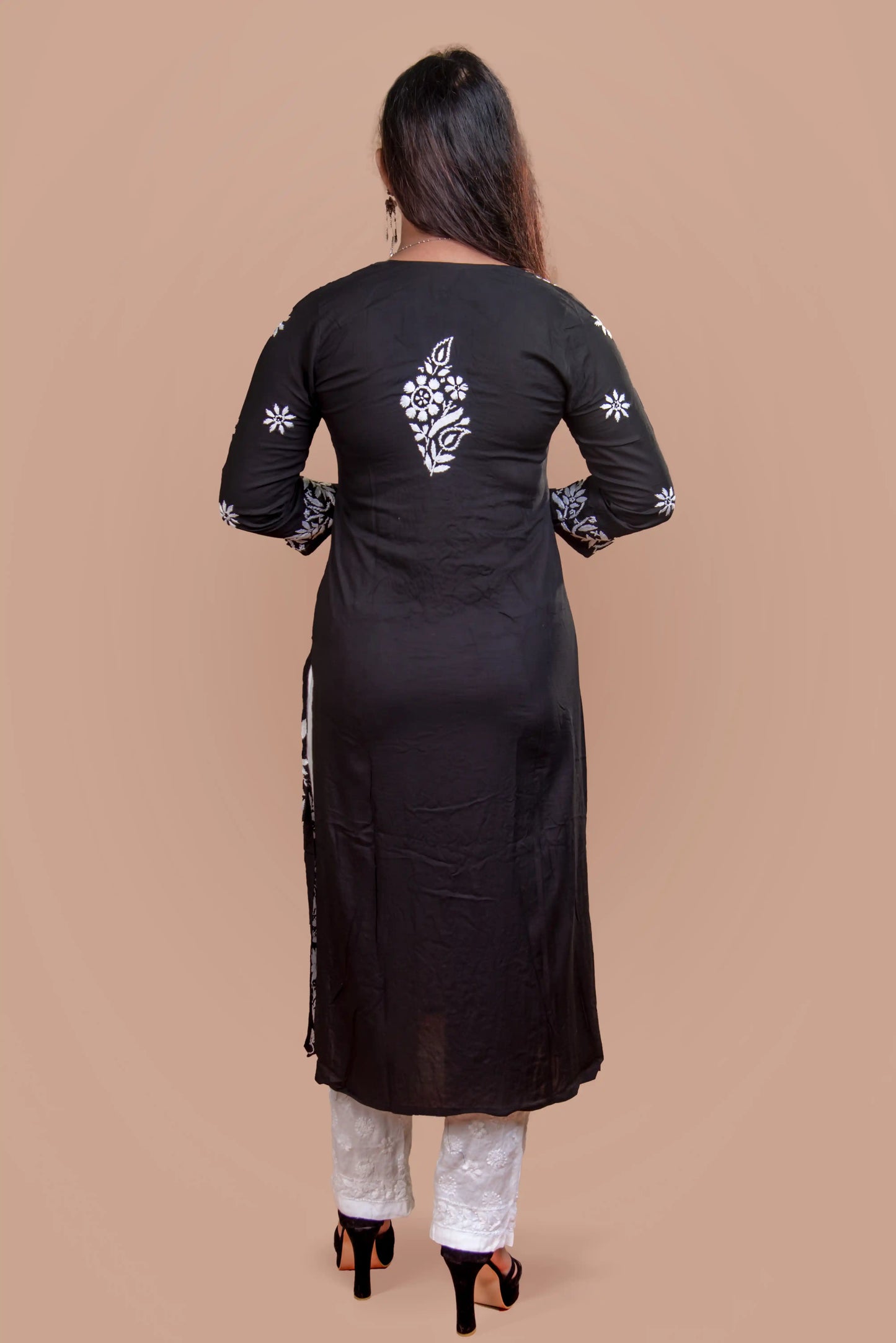 Black Chikankari Kurti