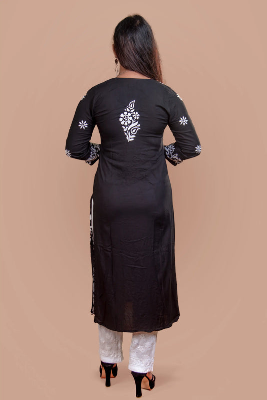 Black Chikankari Kurti