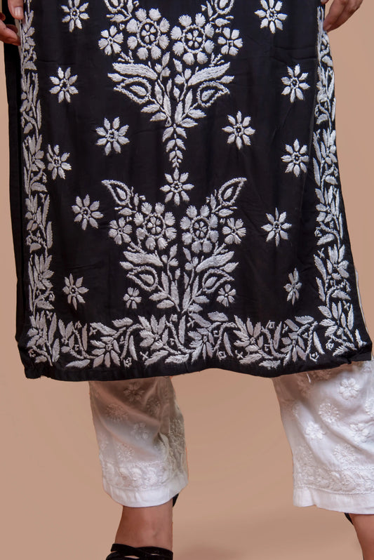 Black Chikankari Kurti